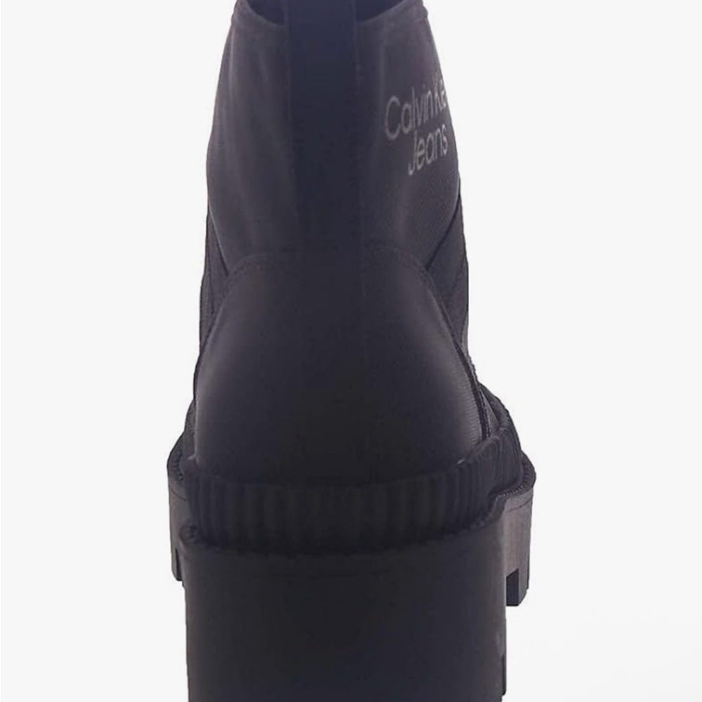 Calvin Klein Black Chunky Ankle Boots - Picture 6 of 6